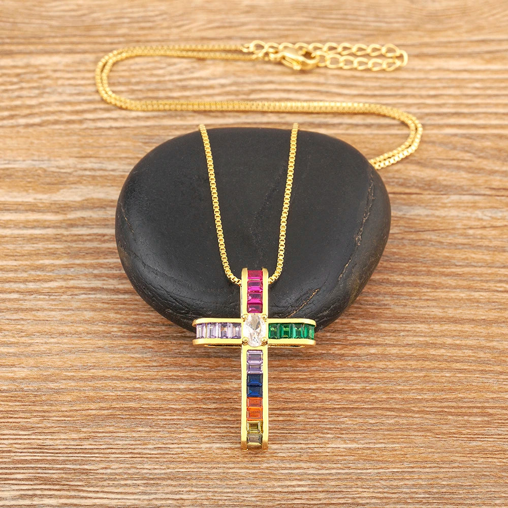 Collier croix femme