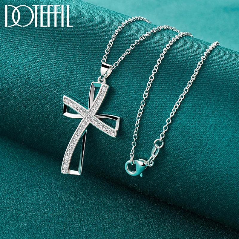 Pendentif argent croix