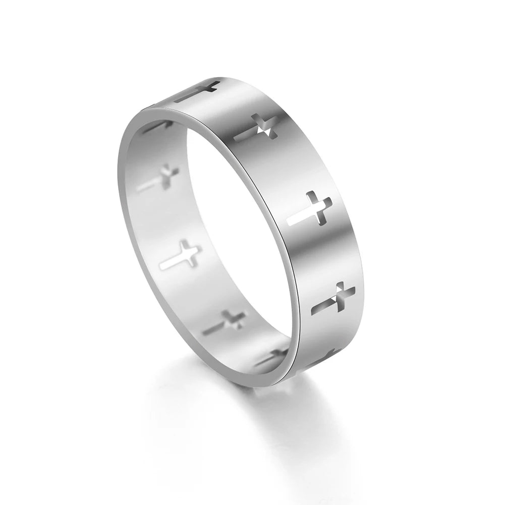 Bague croix chrétienne