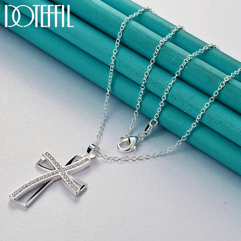 Pendentif argent croix