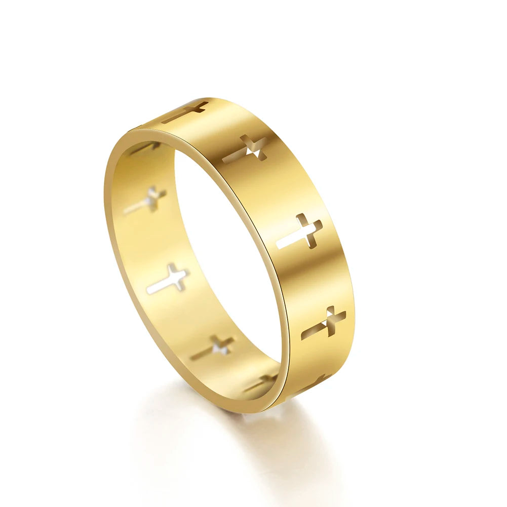 Bague croix chrétienne