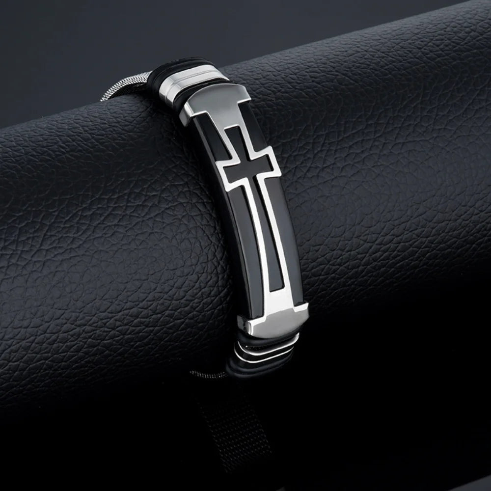 Bracelet croix homme