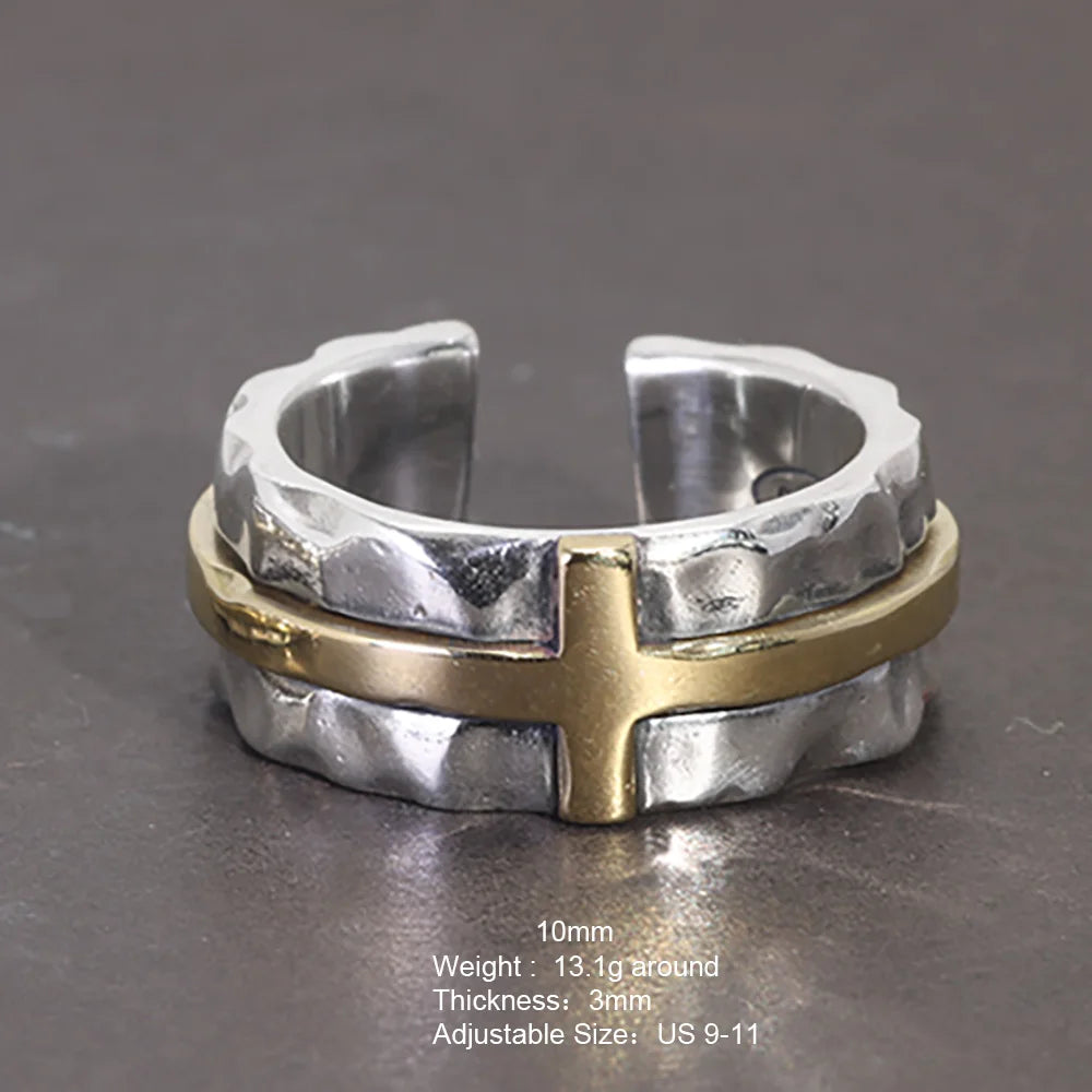 Bague argent croix