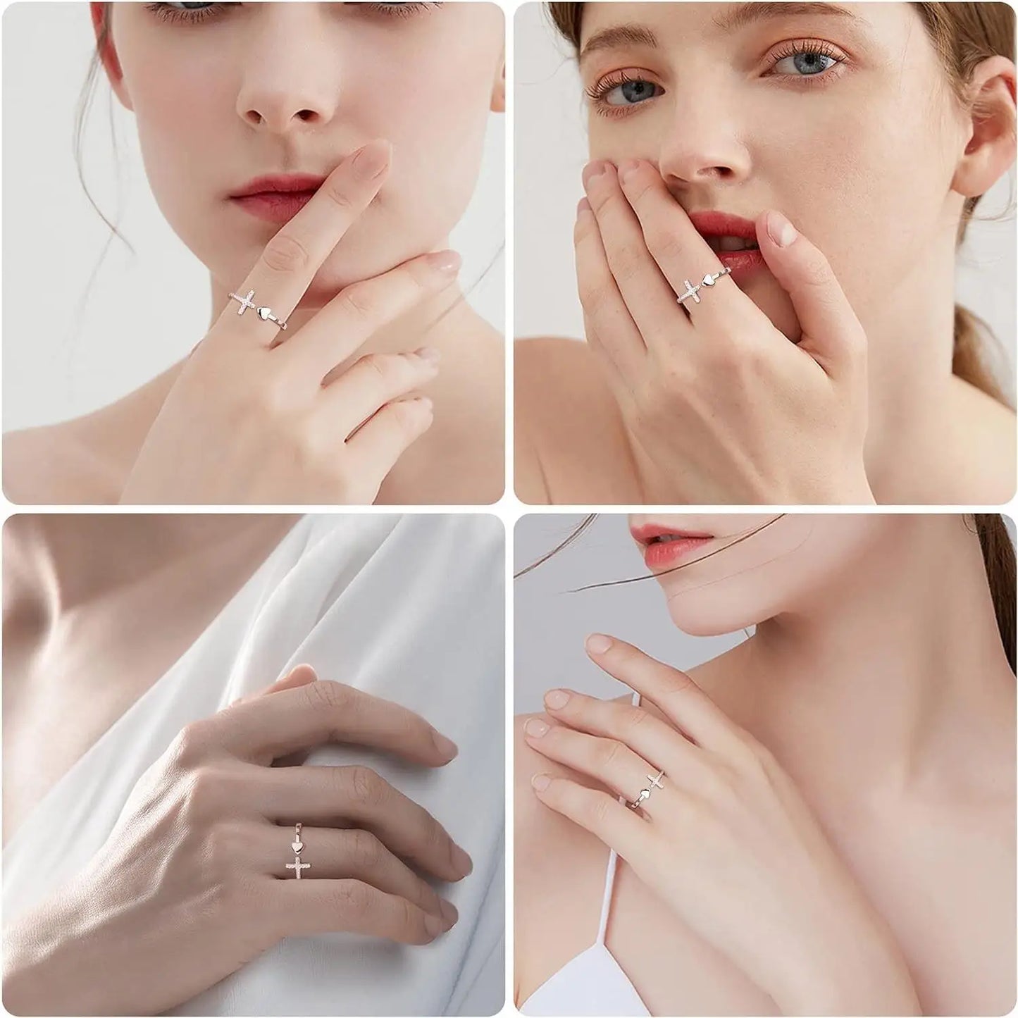 Bague croix femme