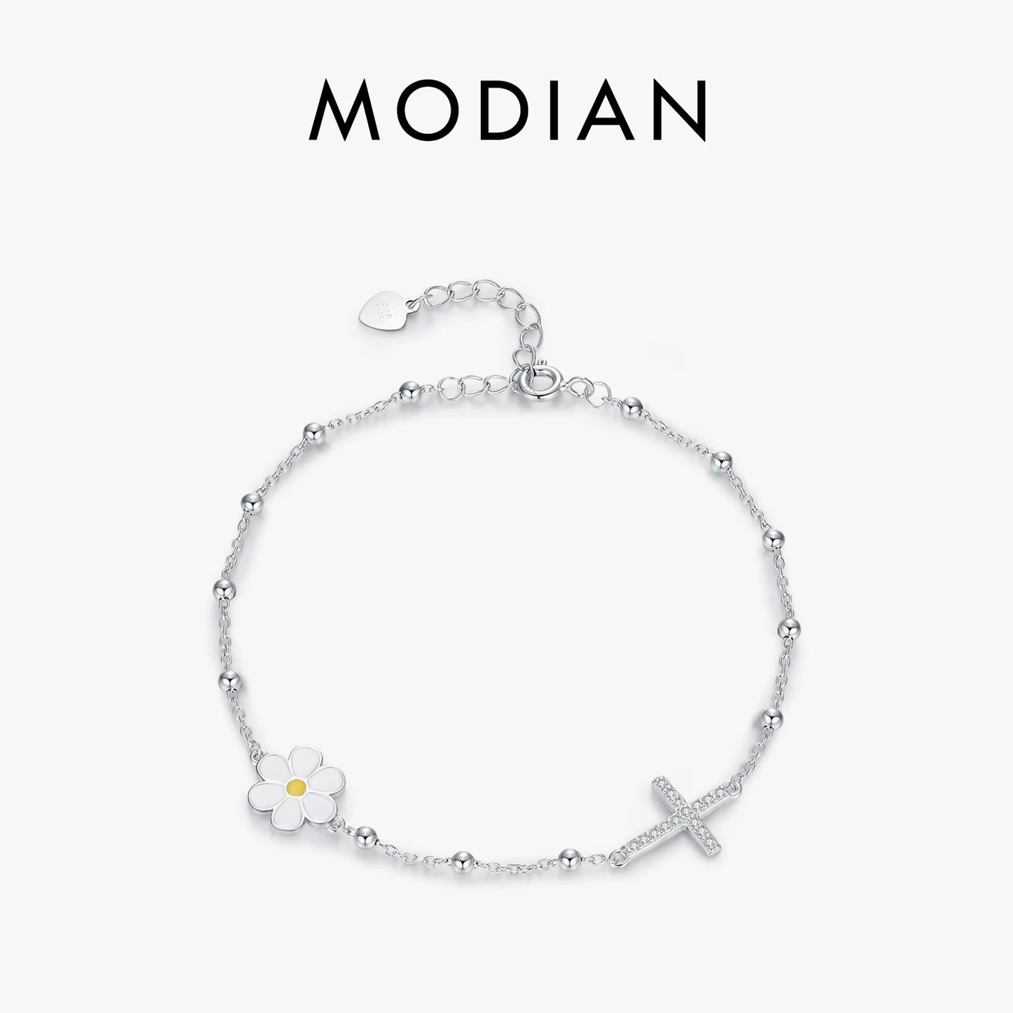 Bracelet croix argent