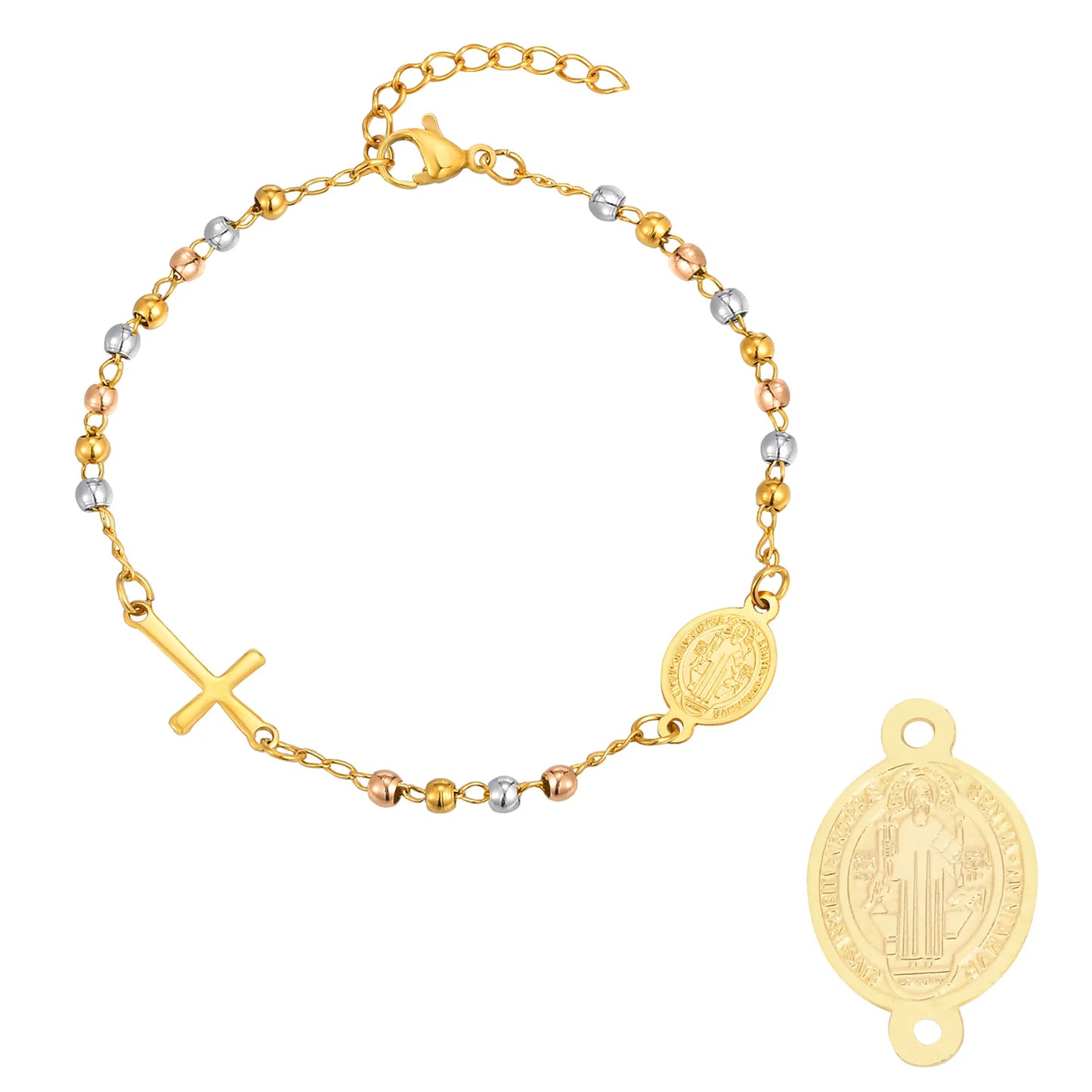 Bracelet croix chrétienne femme