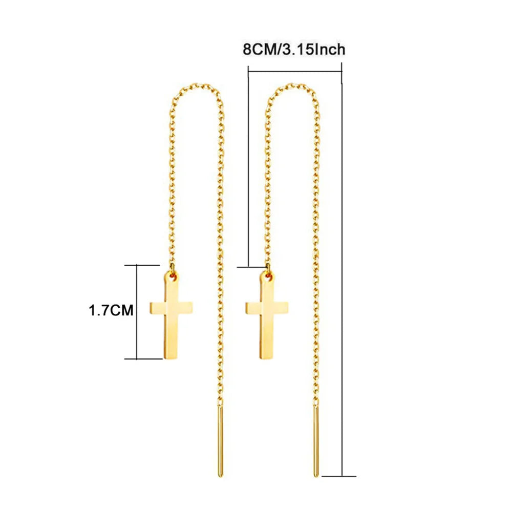 Boucle d’oreille croix