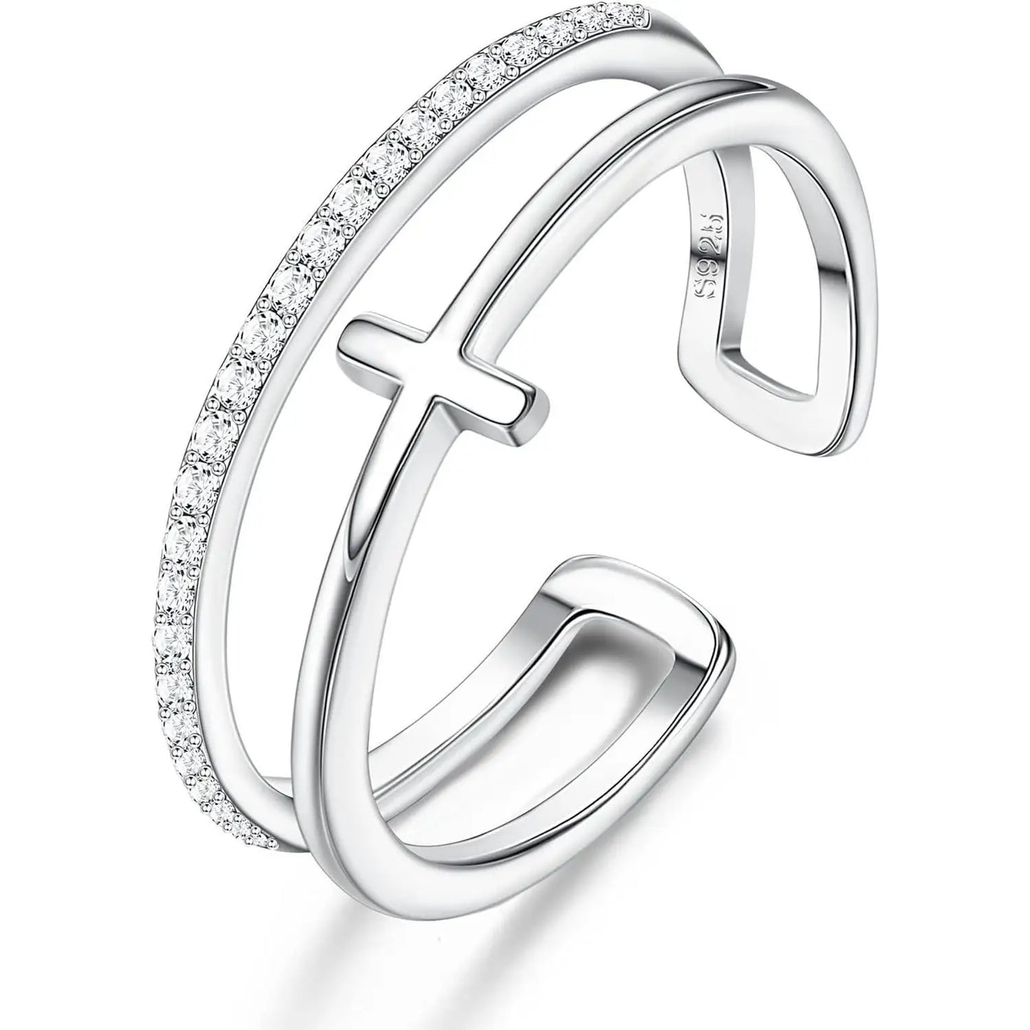 Bague croix femme