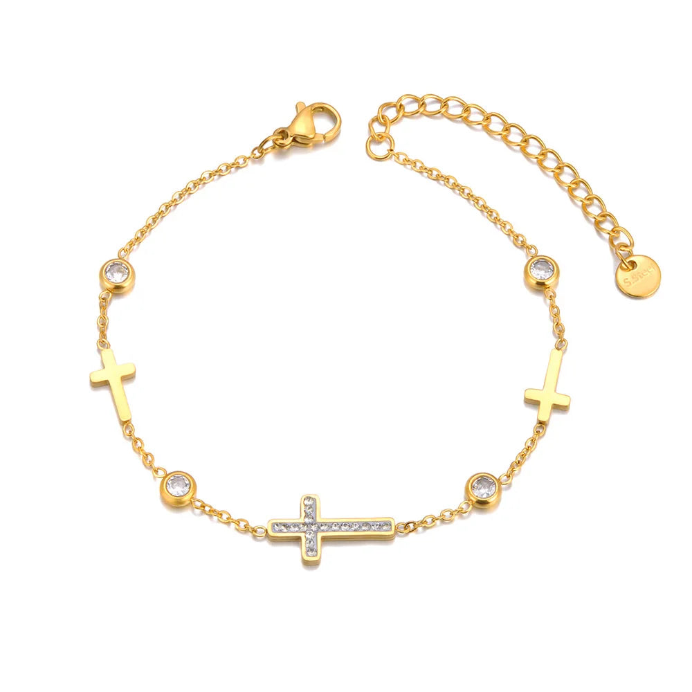 Bracelet croix femme