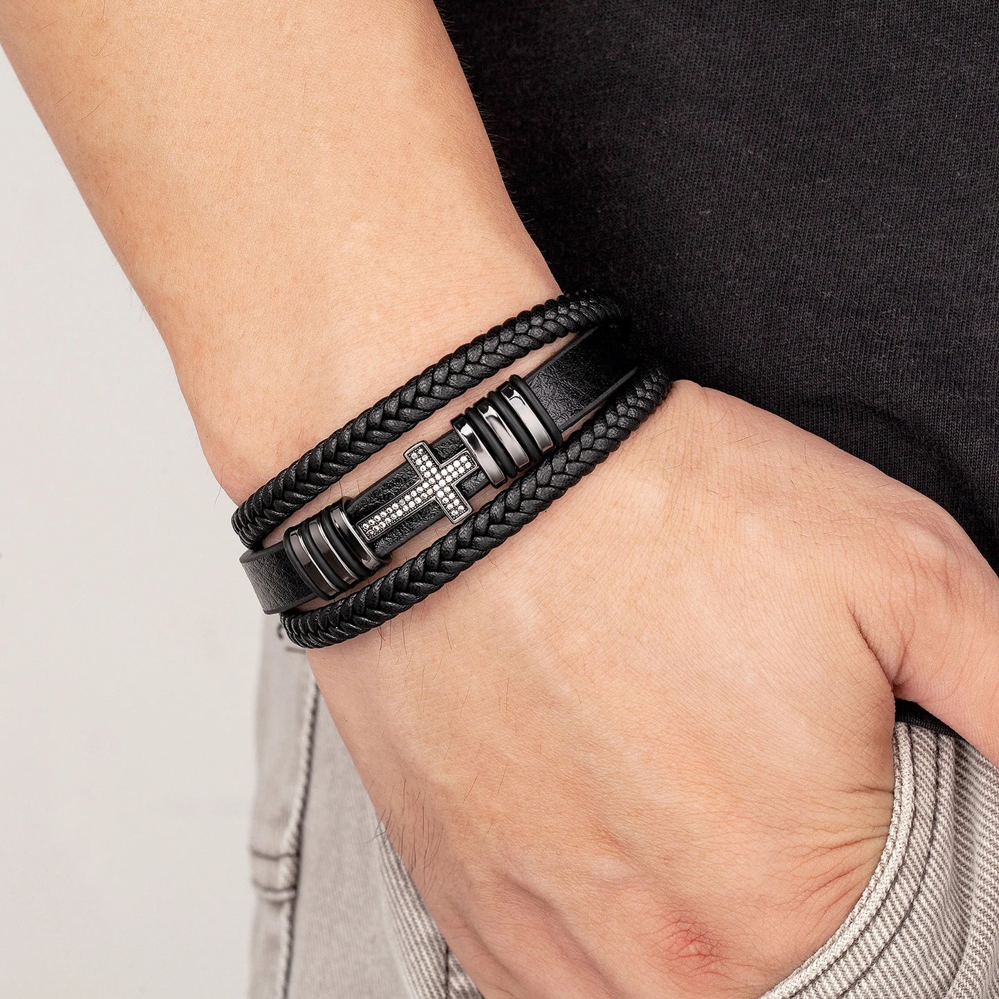 Bracelet croix chrétienne