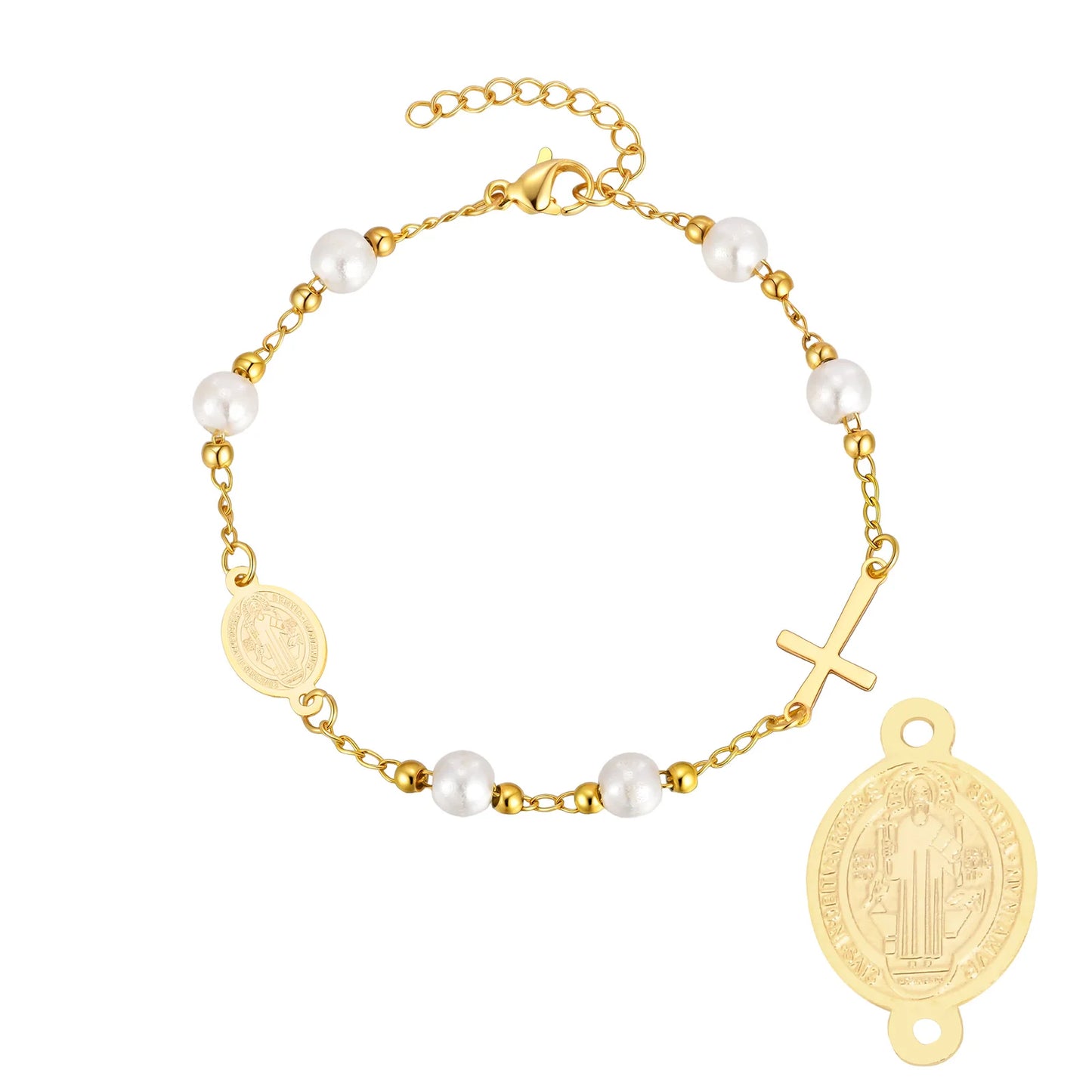 Bracelet croix chrétienne femme