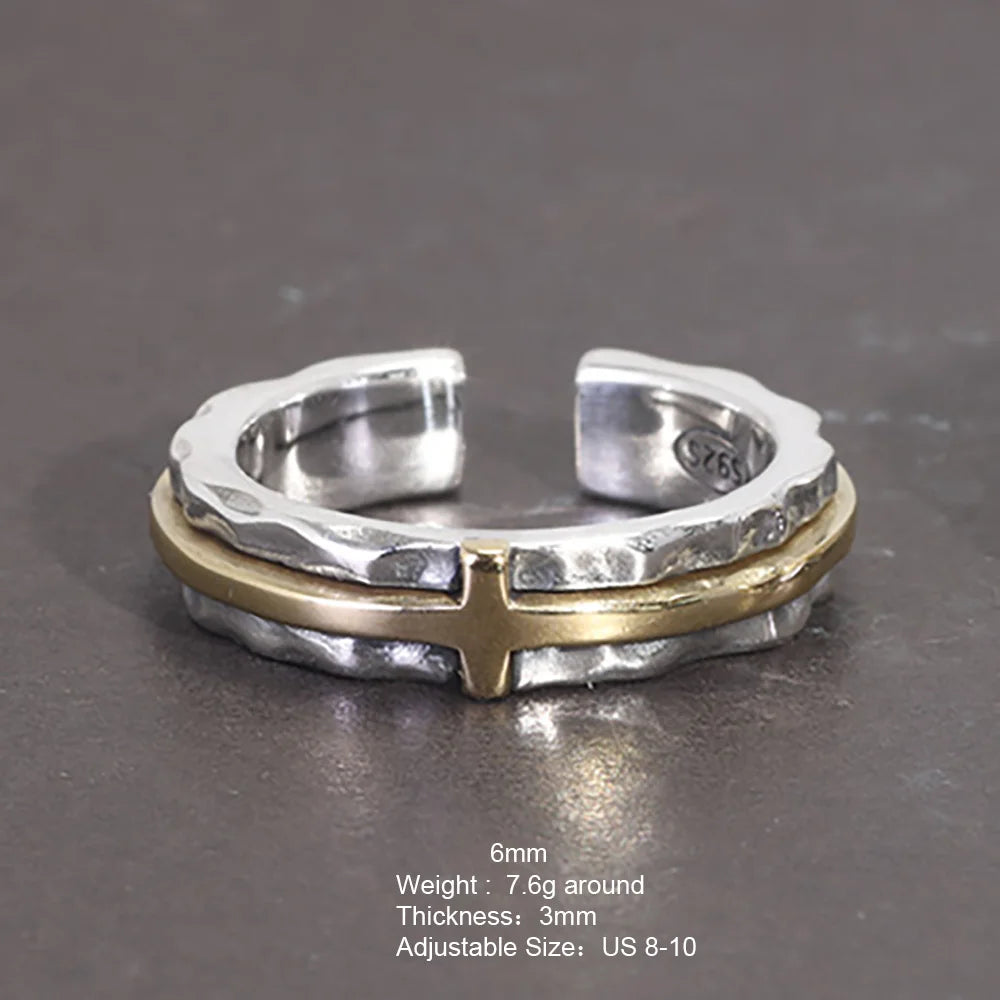 Bague argent croix