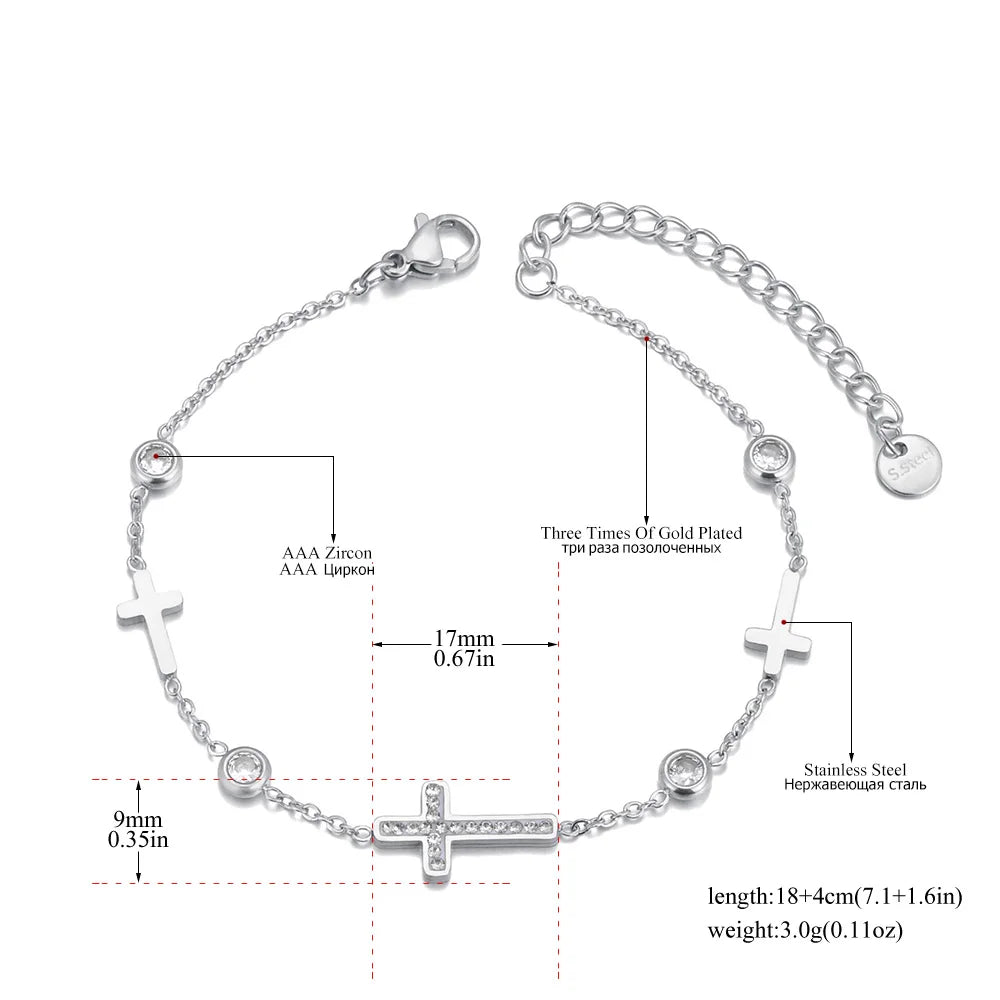 Bracelet croix femme