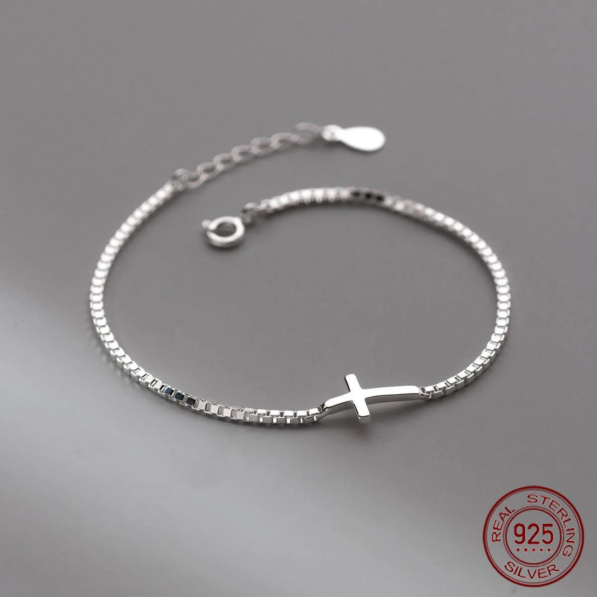 Bracelet croix argent