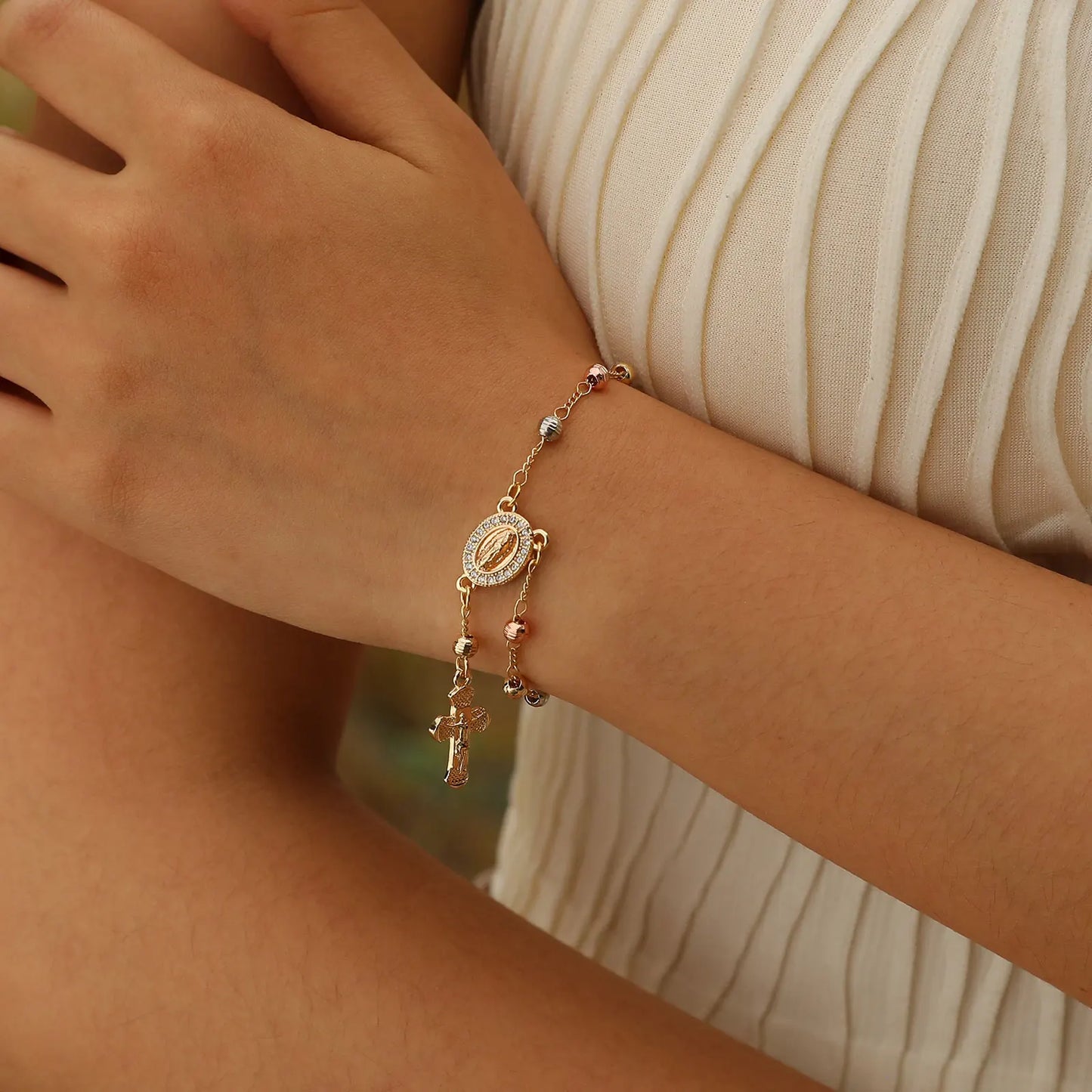 Bracelet croix chrétienne