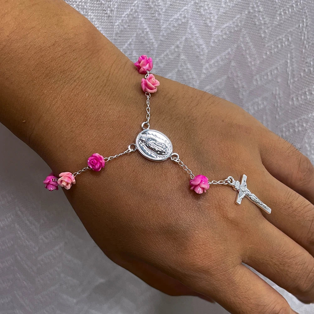 Bracelet croix argent femme