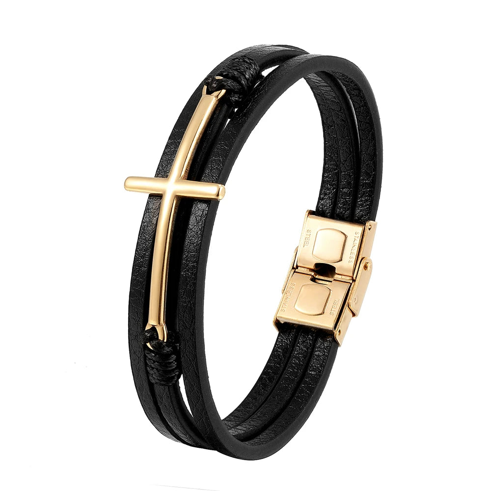 Bracelet croix homme