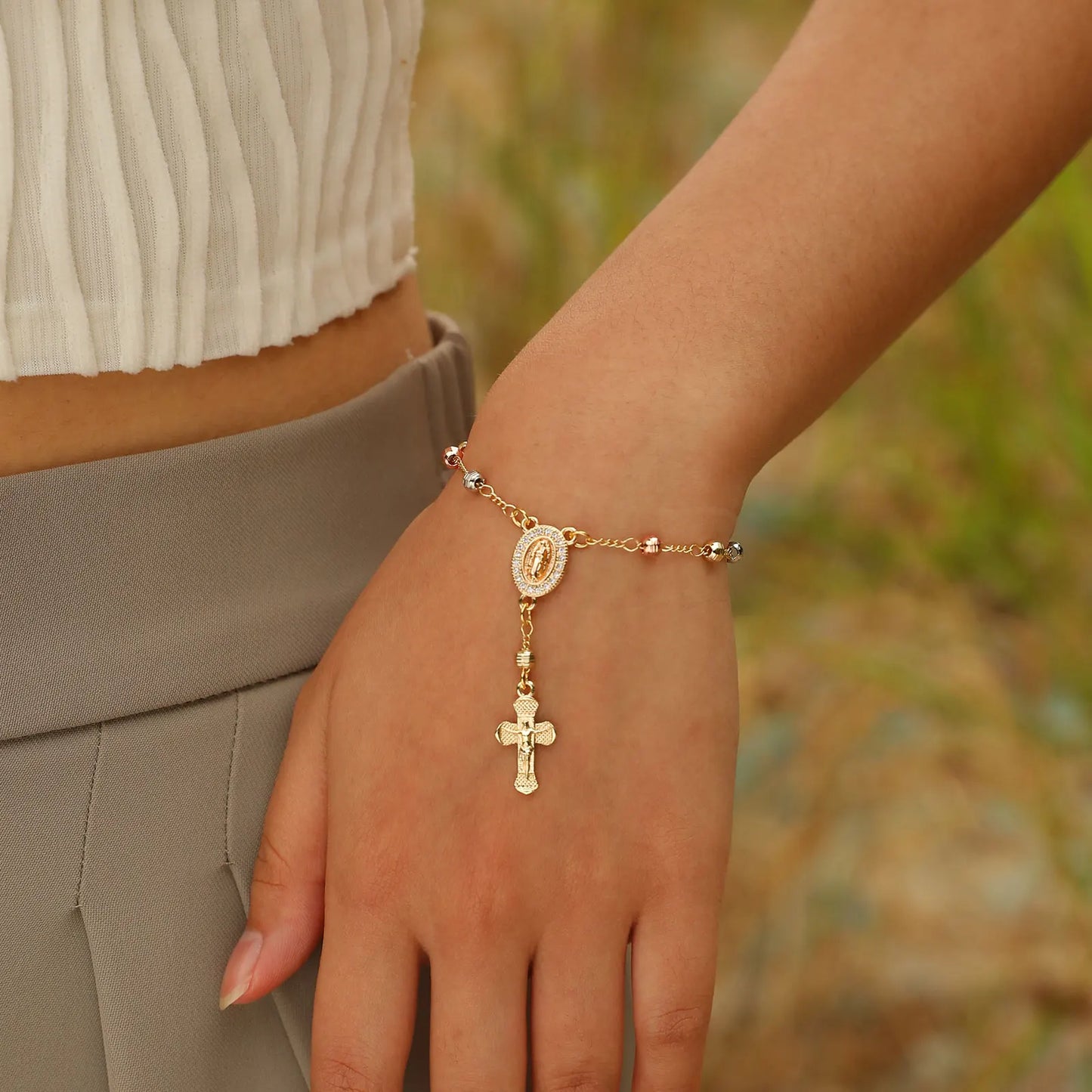 Bracelet croix chrétienne