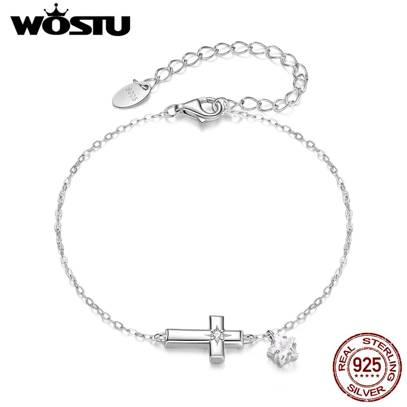 Bracelet croix argent