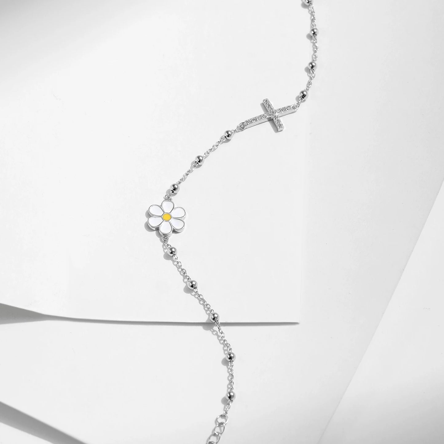 Bracelet croix argent