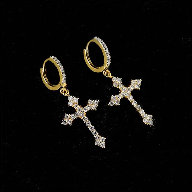 Boucle d’oreille croix
