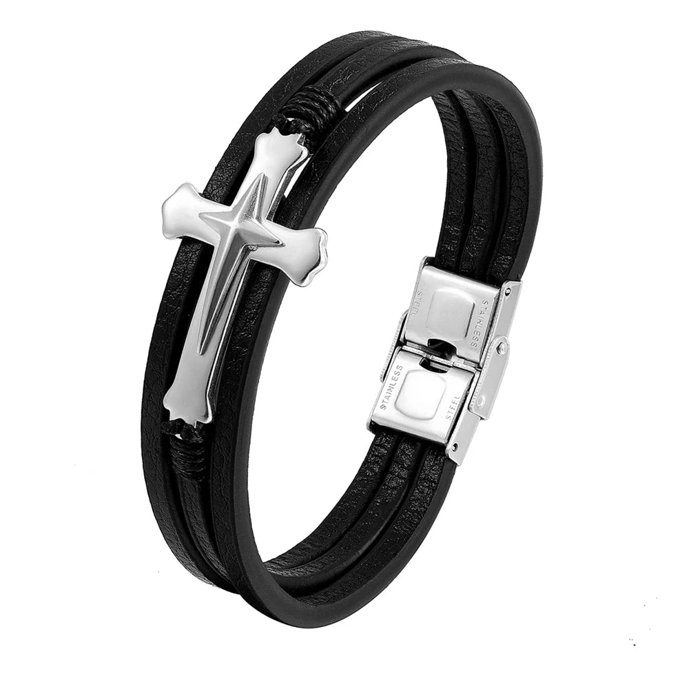 Bracelet croix homme