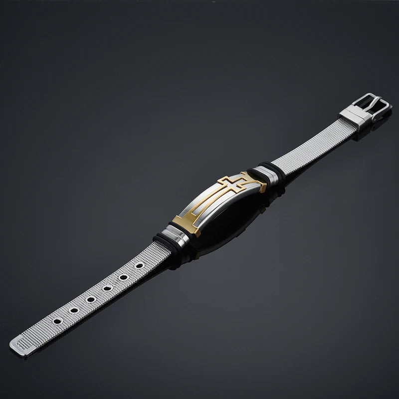 Bracelet croix homme