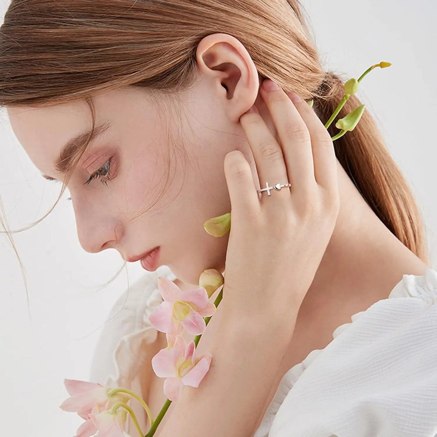 Bague croix femme