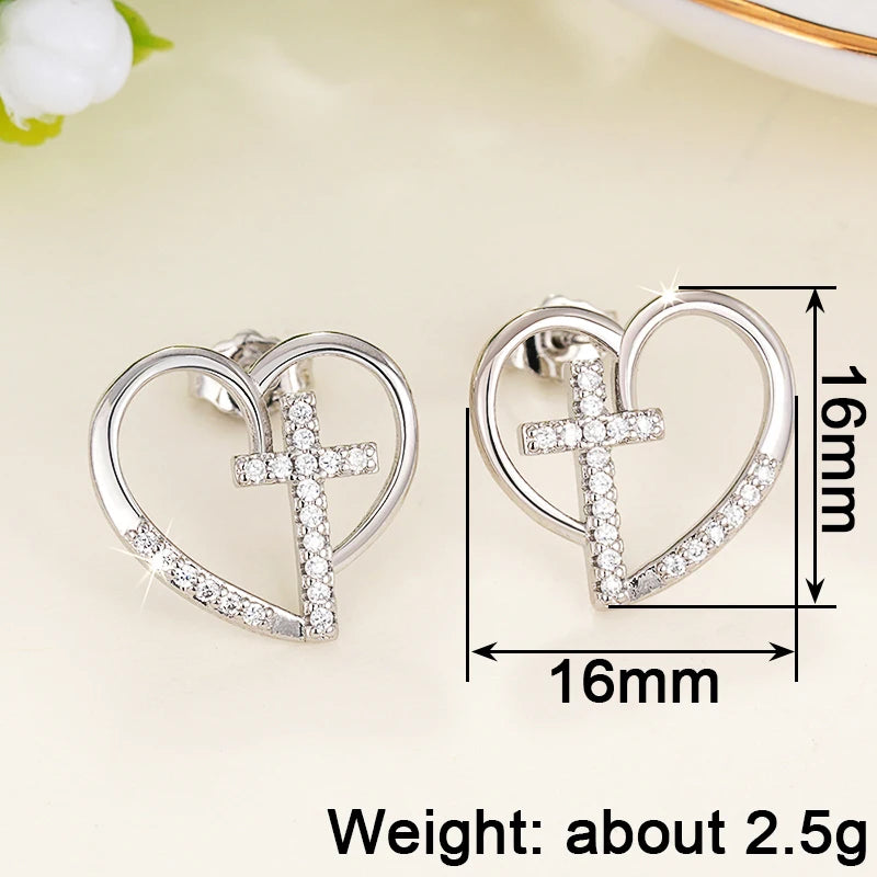 Boucle d’oreille croix