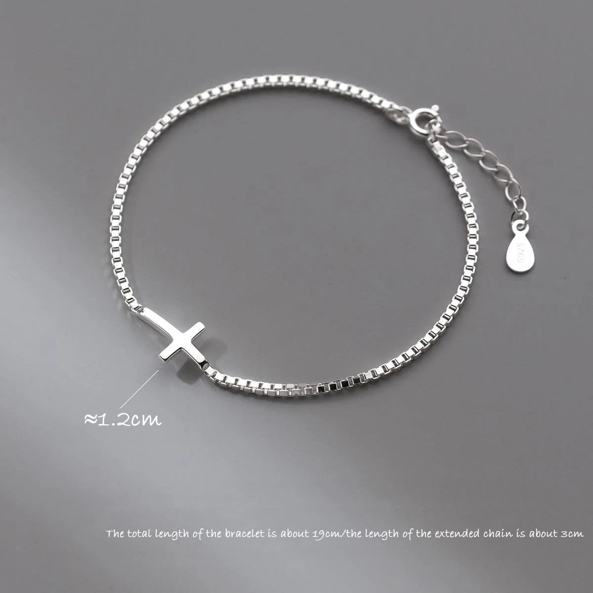 Bracelet croix argent
