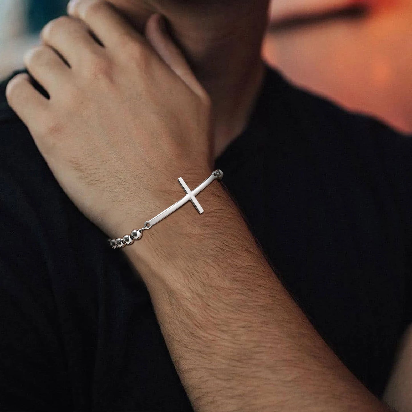Bracelet croix homme