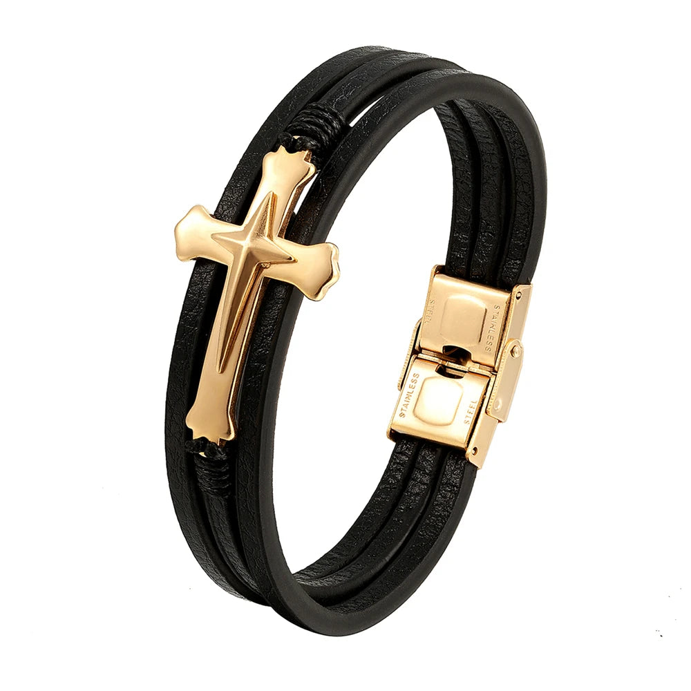 Bracelet croix homme
