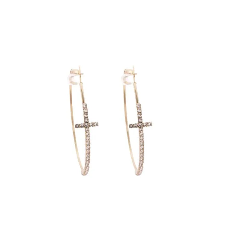 Boucle d’oreille croix