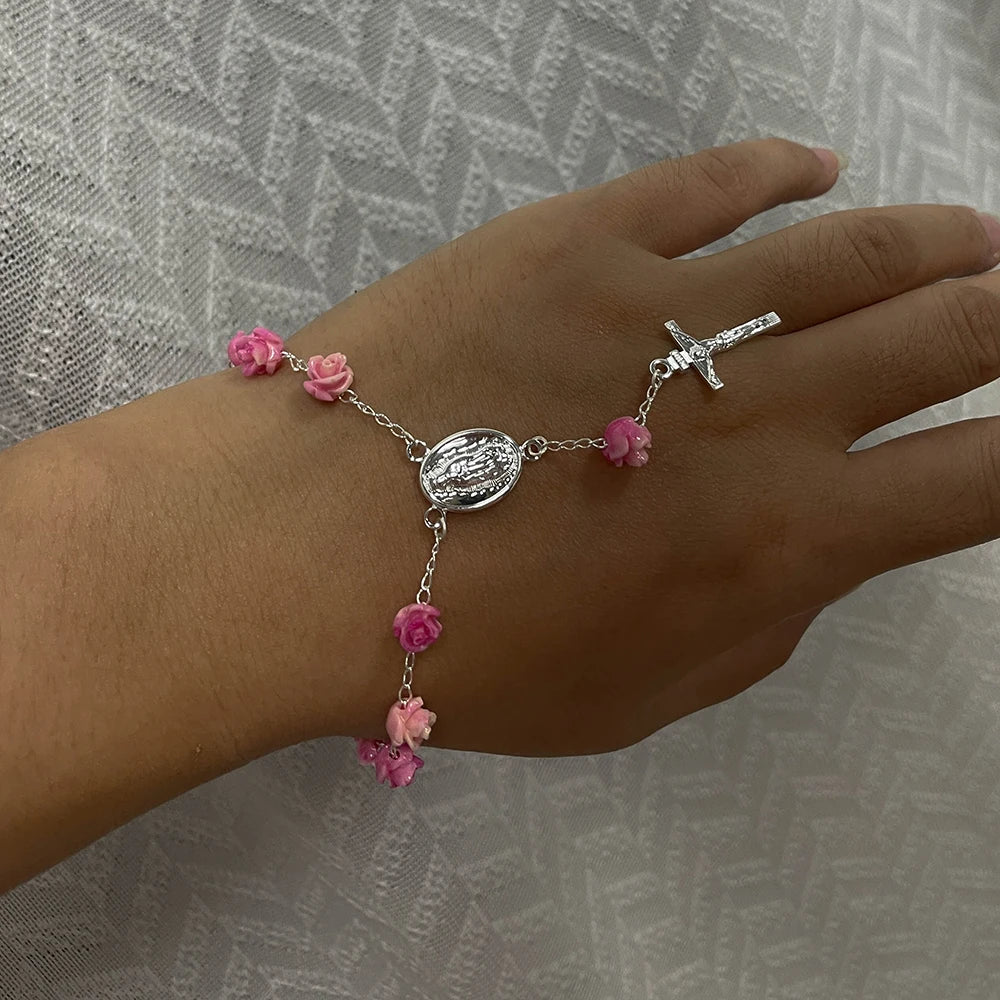 Bracelet croix argent femme
