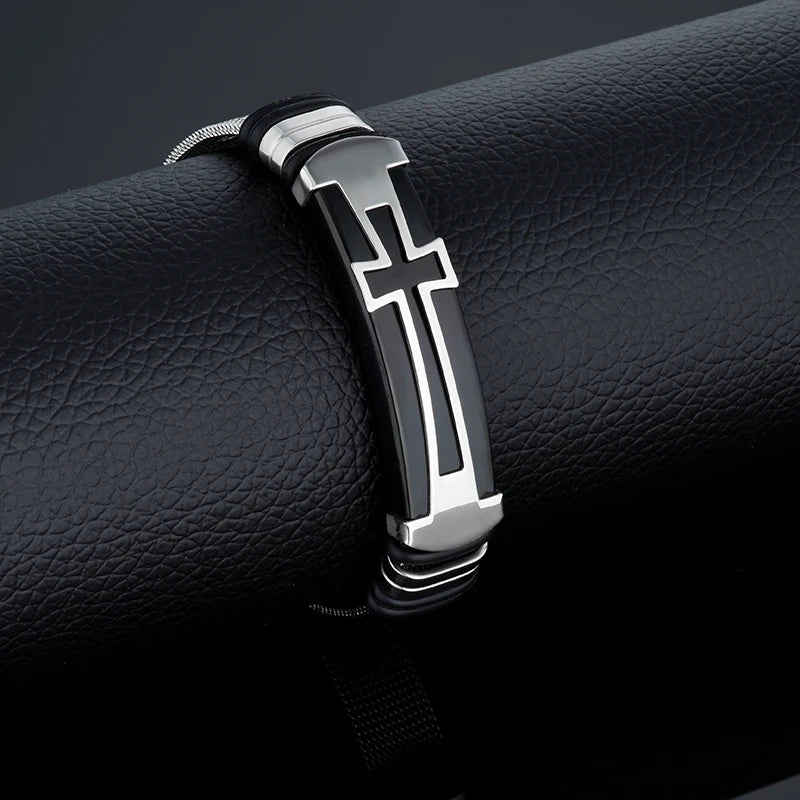 Bracelet croix homme