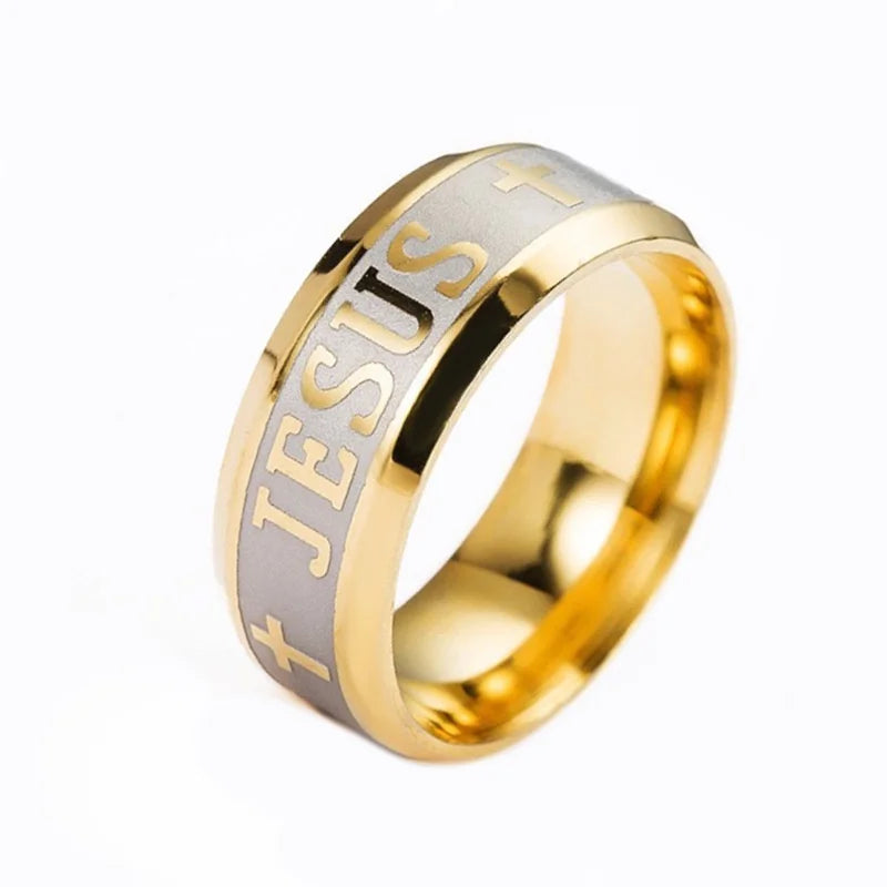 Bague croix homme
