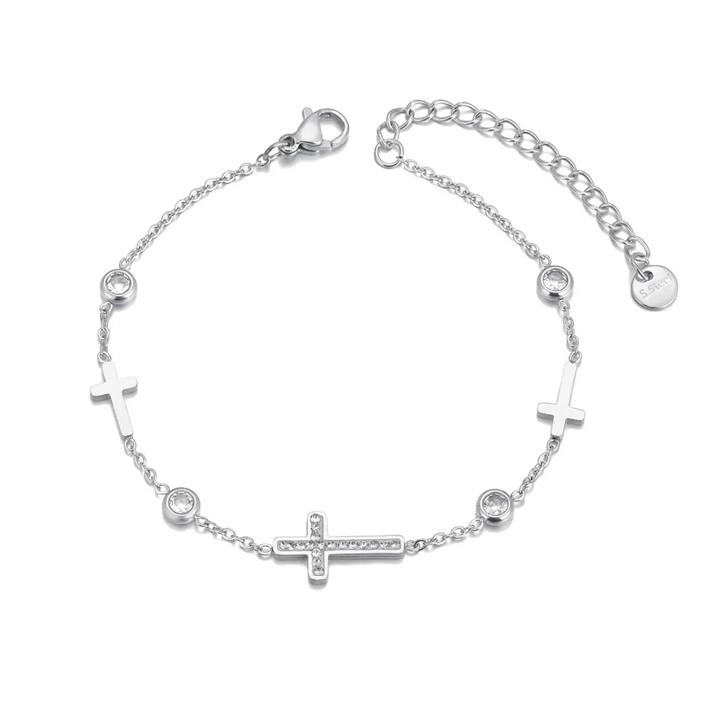 Bracelet croix femme