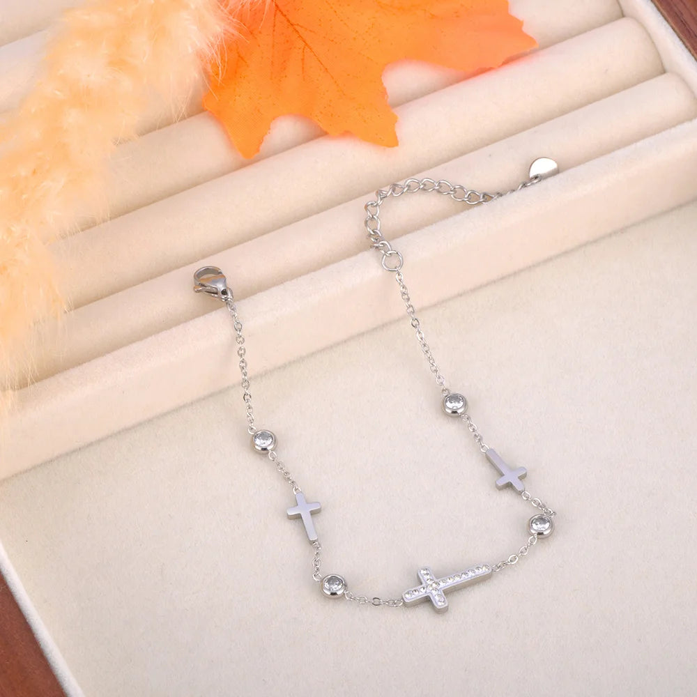 Bracelet croix femme