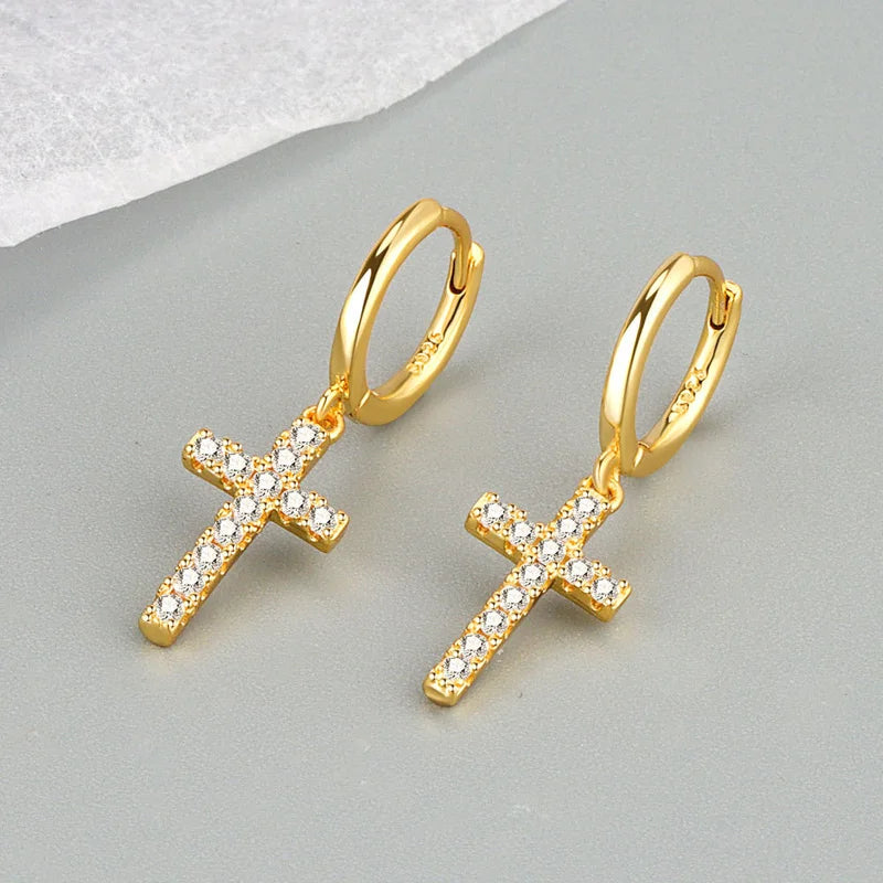 Boucle d’oreille croix
