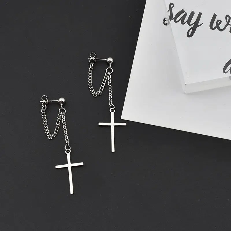 Boucle d’oreille croix