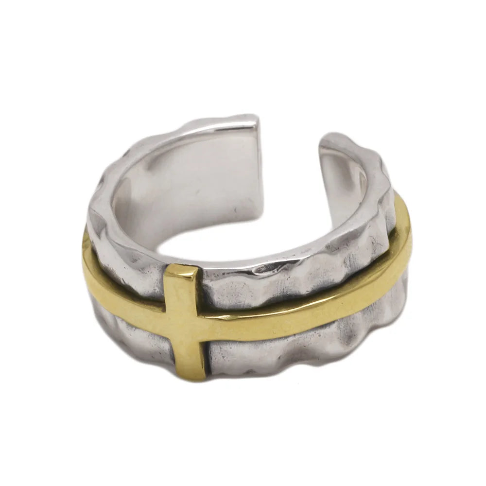 Bague argent croix