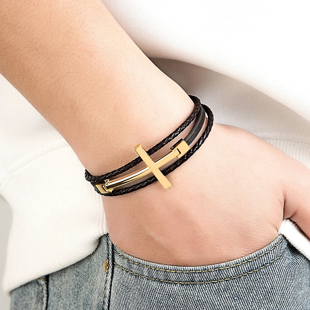 Bracelet croix chrétienne