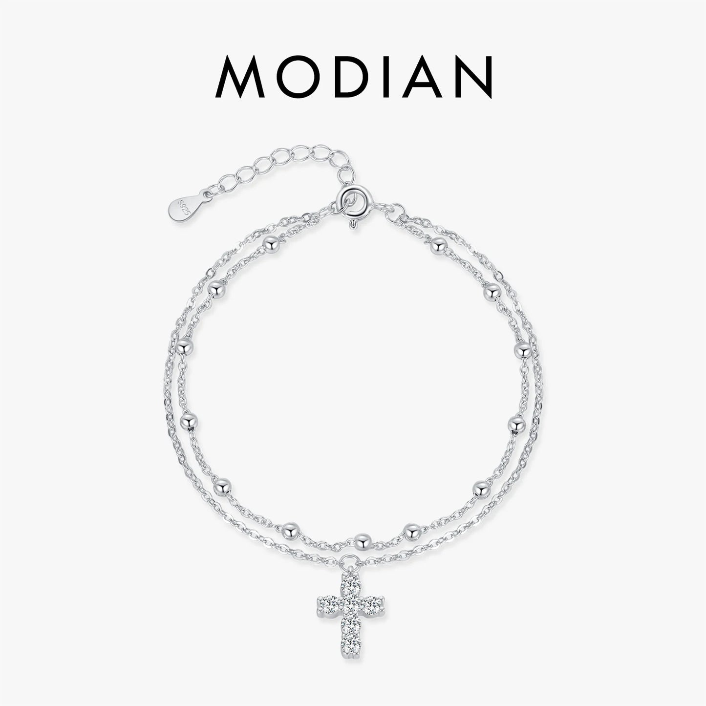 Bracelet croix argent