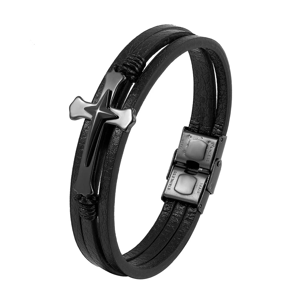 Bracelet croix homme