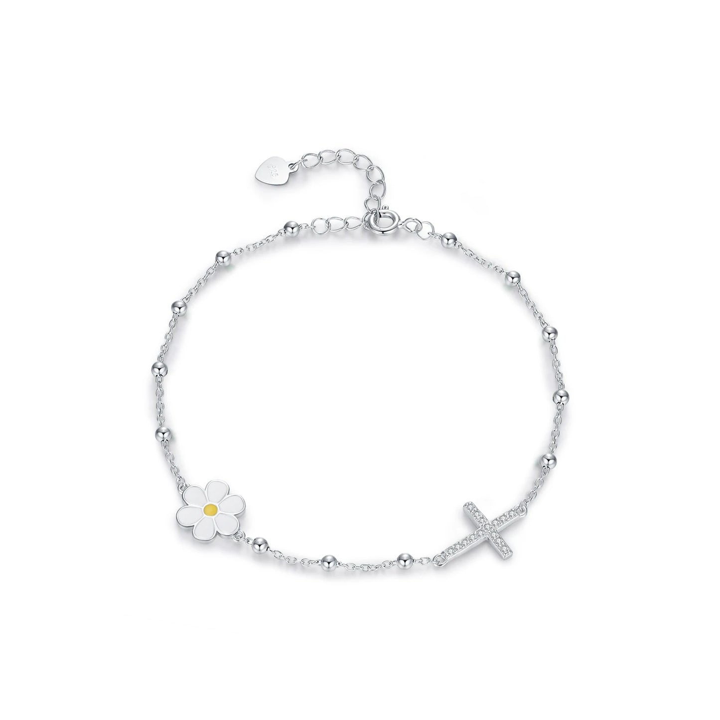 Bracelet croix argent