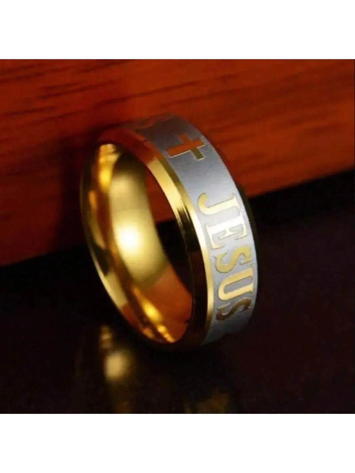 Bague croix homme