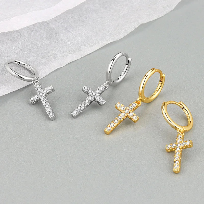 Boucle d’oreille croix