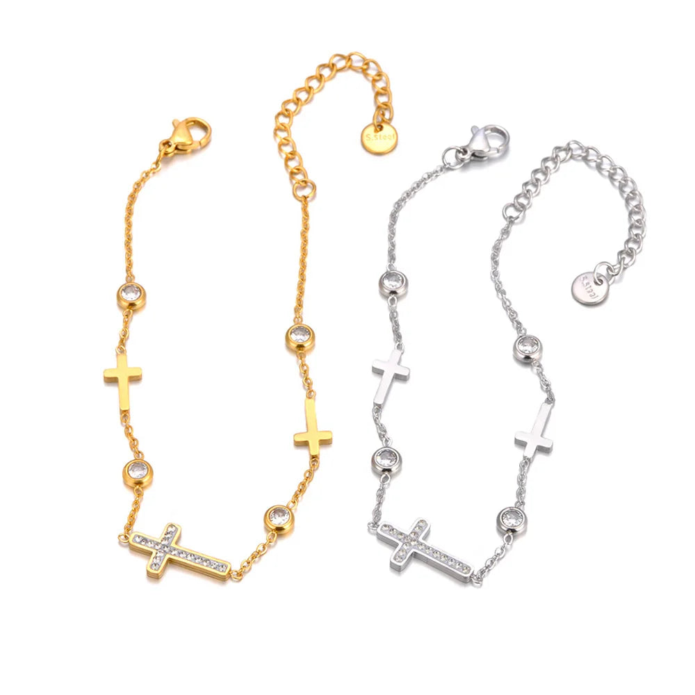 Bracelet croix femme