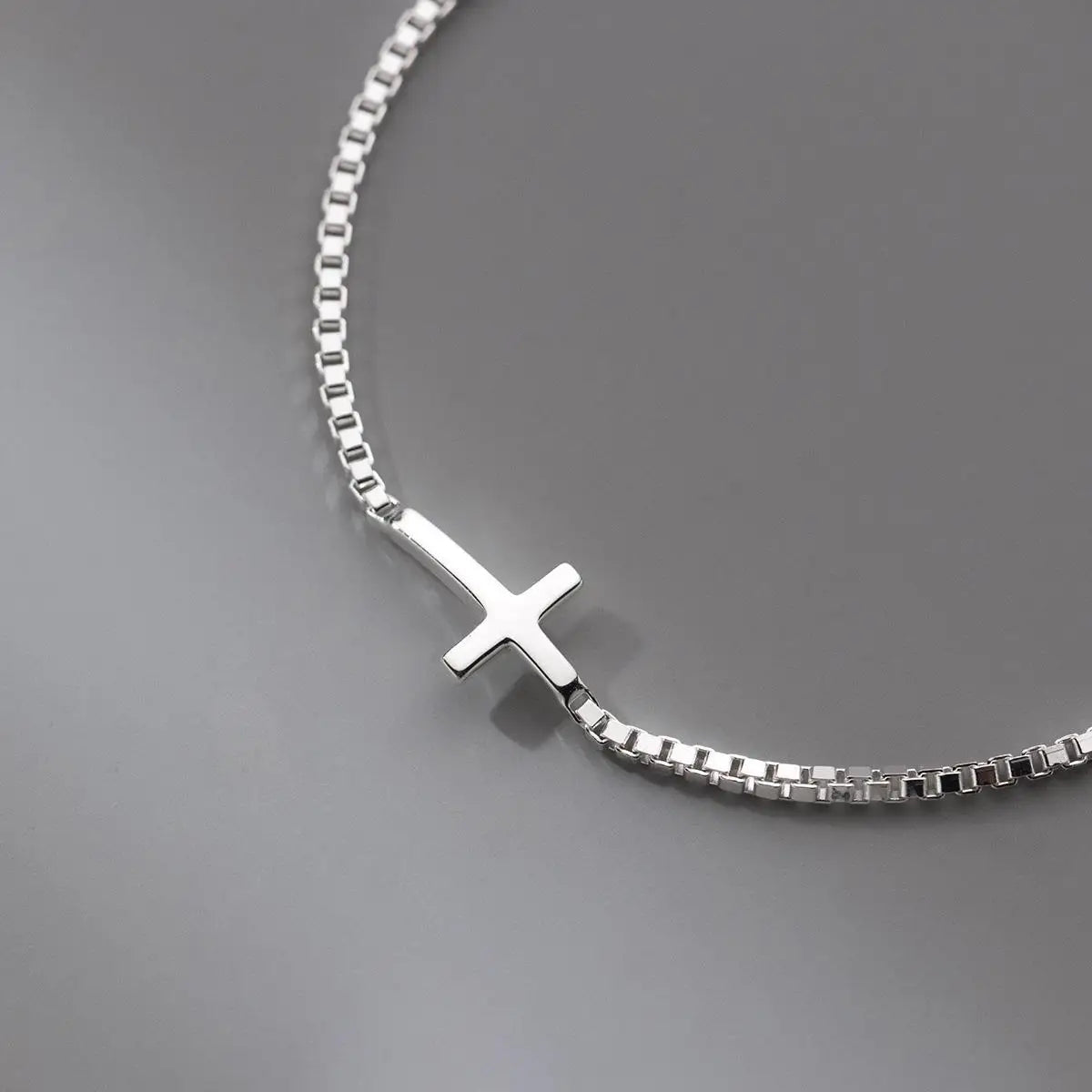Bracelet croix argent