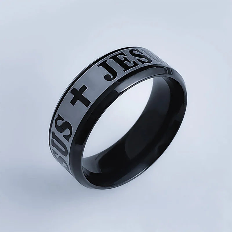 Bague croix homme